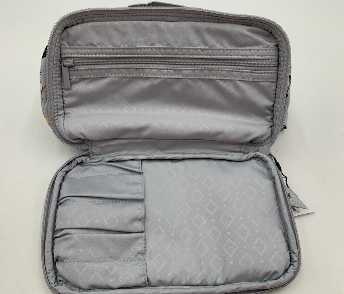 Small Makeup Case with Dog Show Print - Compact Travel Organizer