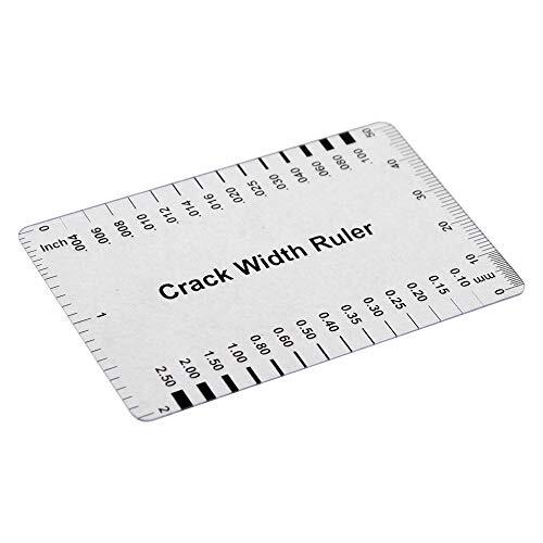 Plastic Concrete Crack Width Ruler - 10 Pack, Clear A & B, Credit Card Size