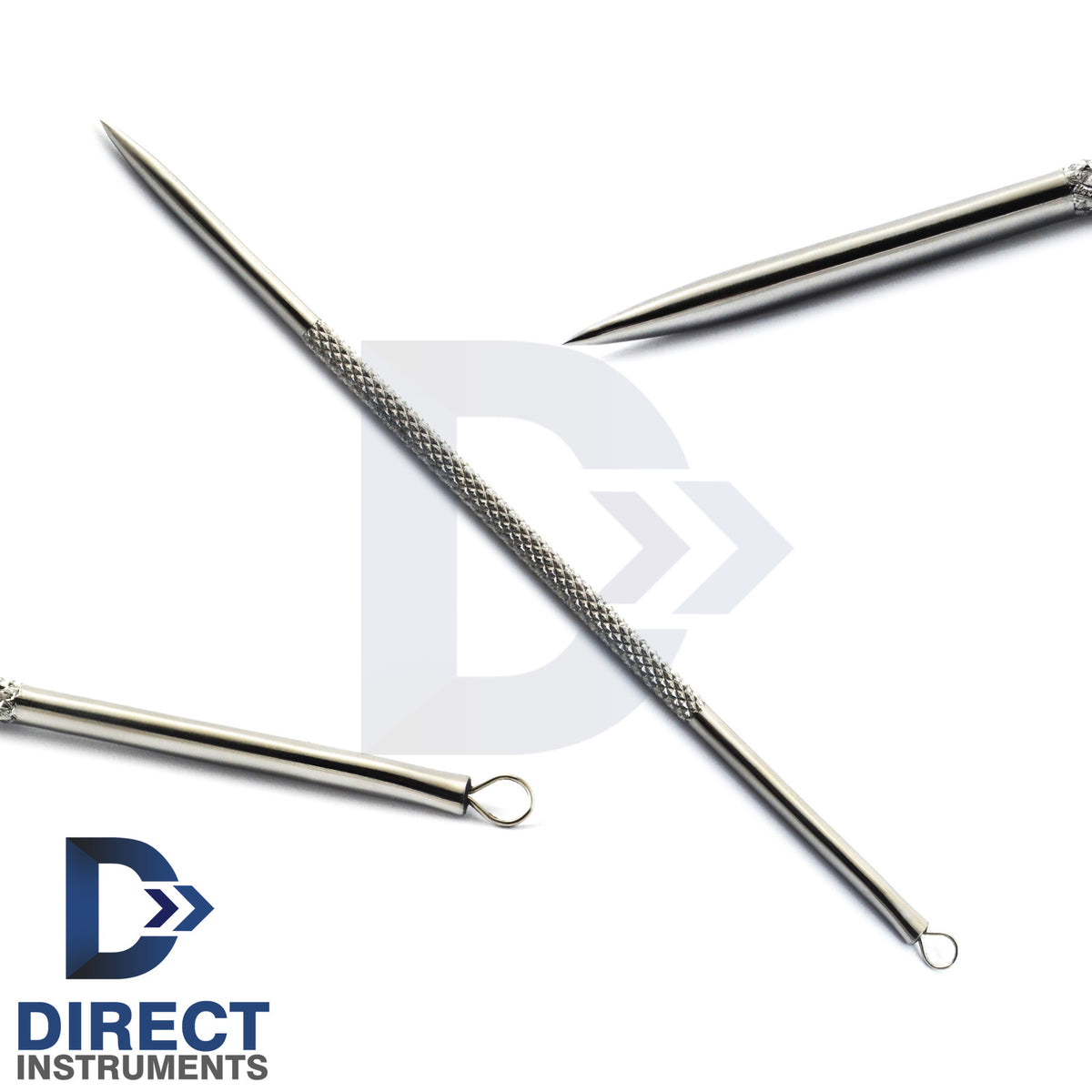 2Pcs Blackhead Comedone Extractor Needle Pimple Acne Remover Tool Set