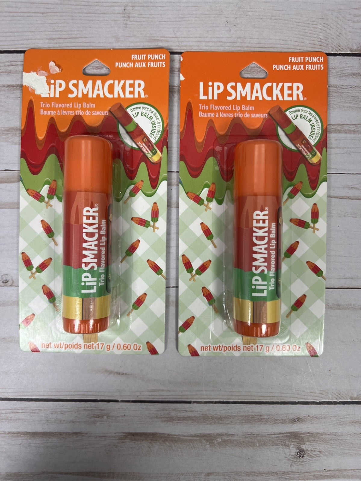 Lip Smacker Jumbo Lip Balm Set - Fruit Punch Flavors, 0.6oz, 2 Pack