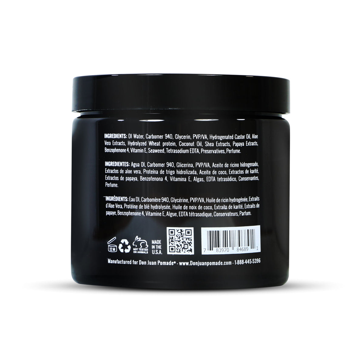 Strong Hold Non-Flaking Hair Styling Gel 32oz - Coconut Oil & Vitamin E
