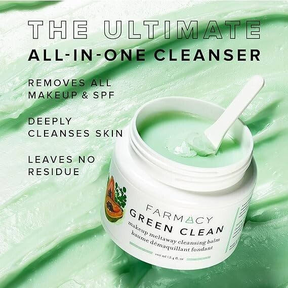 Farmacy Green Clean Makeup Remover Balm - Hydrating Face Cleanser 50ml