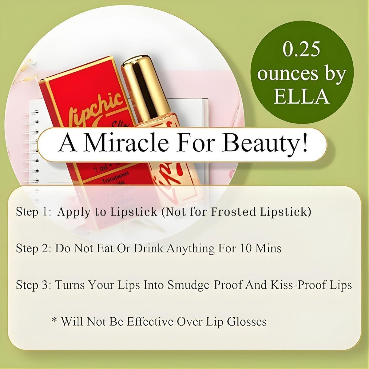 Lipstick Sealer All Day Lip Gloss & Lipstick Fixative - Clear, Smudge-Proof
