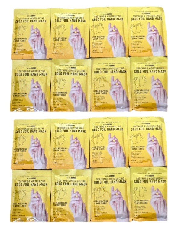 Soothing & Moisturizing Hand Mask Gold Foil 16 Pairs
