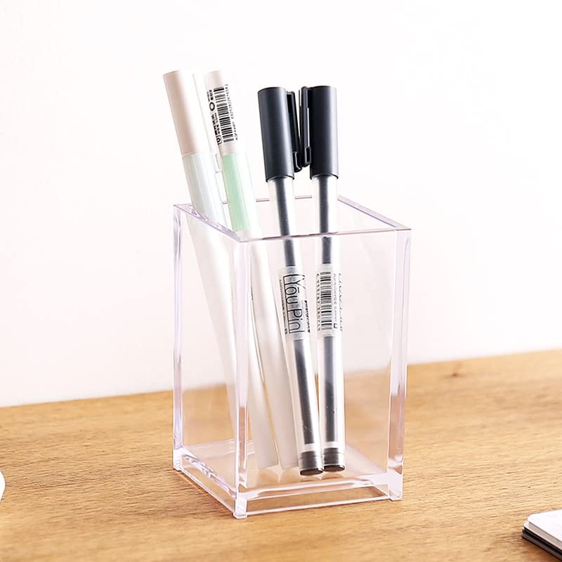 3 Pack Clear Acrylic Pencil Pen Holder Makeup Brush Storage Organizer