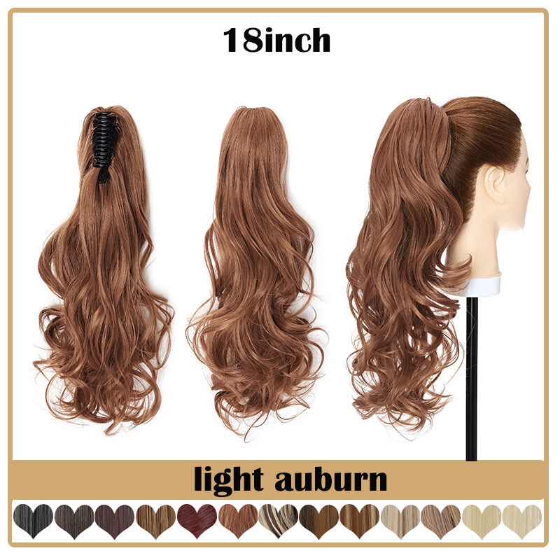 Extra Thick 12-Inch Clip-In Ponytail Hair Extension - Natural & Wavy