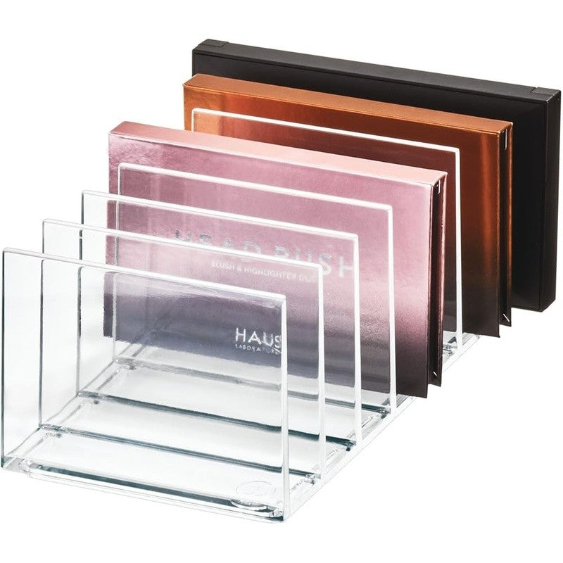 Modular Stackable Makeup Organizer with Transparent Dividers - Cosmetic Storage