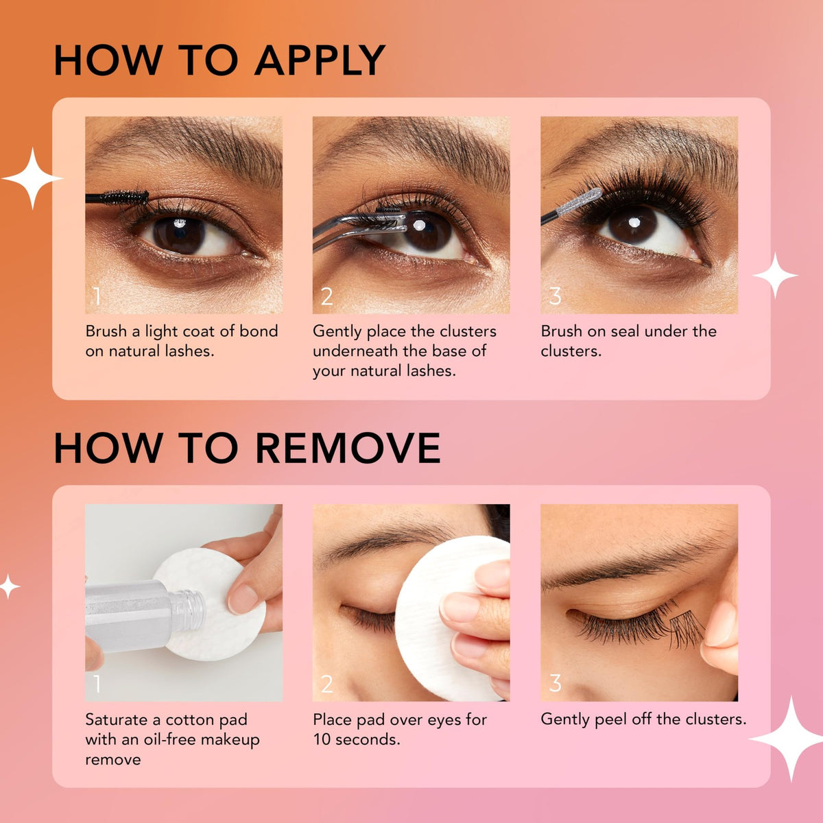 False Eyelash Extension Kit 72 Clusters for Natural & Glam Looks