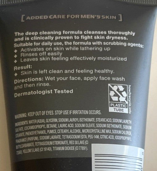 6 Dove Men + Care Face Scrub Deep Clean Fights Skin Dryness 5 oz. each