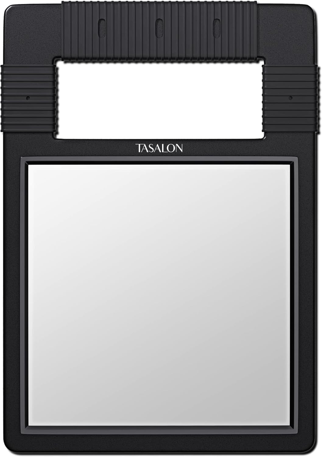 Unbreakable Handheld Mirror with Silicone Handle - Shatterproof 12.2x9 Inch for Salons & Makeup