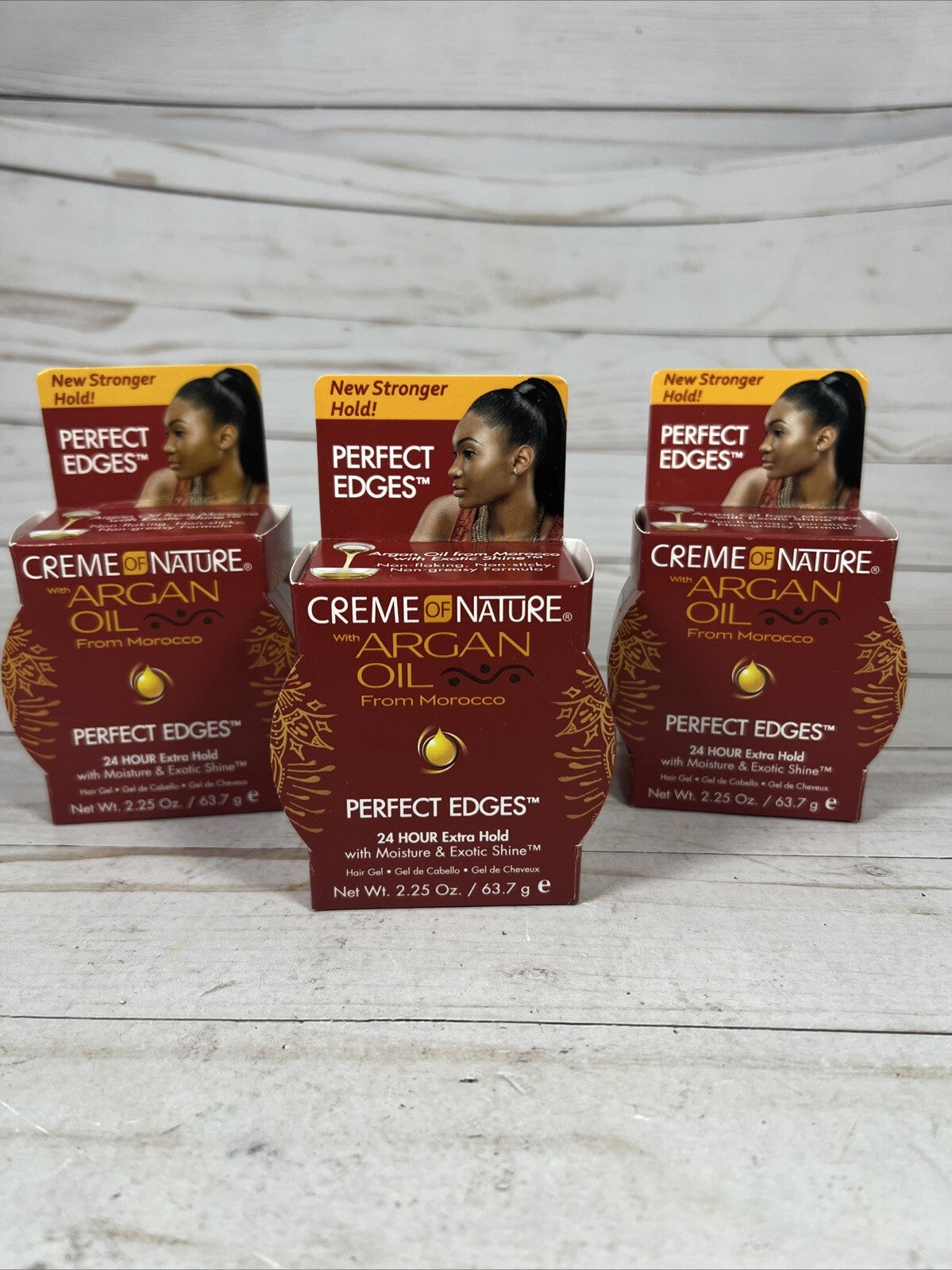 Argan Oil Perfect Edges Hair Gel Extra Hold 2.25oz - 3 Pack