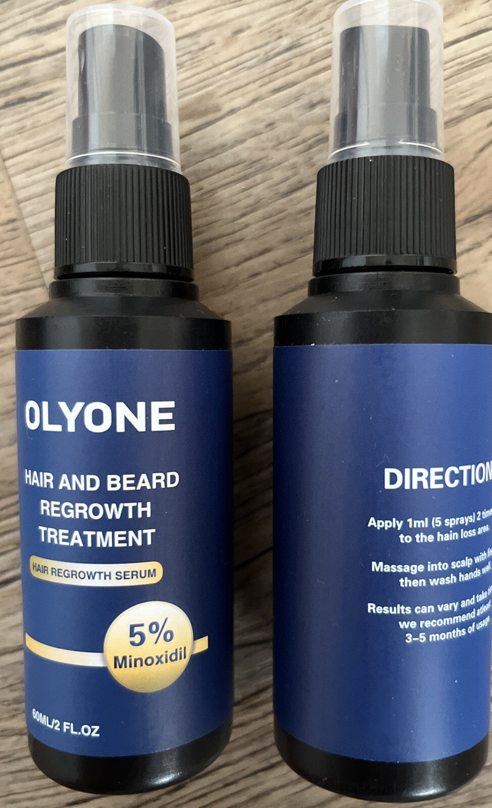 2 Men’s Minoxidil 5% Topical Serum Hair & Beard Regrowth Treatment Oz