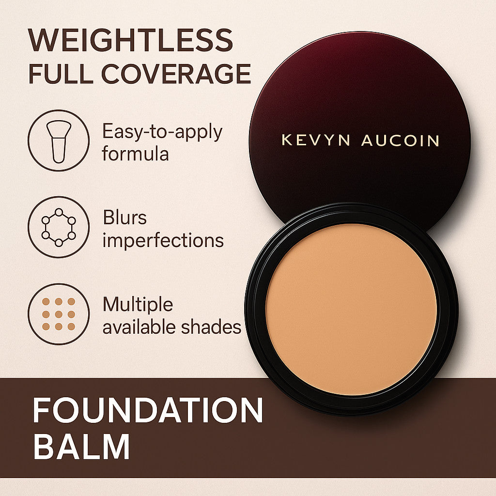Foundation Balm All Shade - Hydrating, Matte Finish with Brush