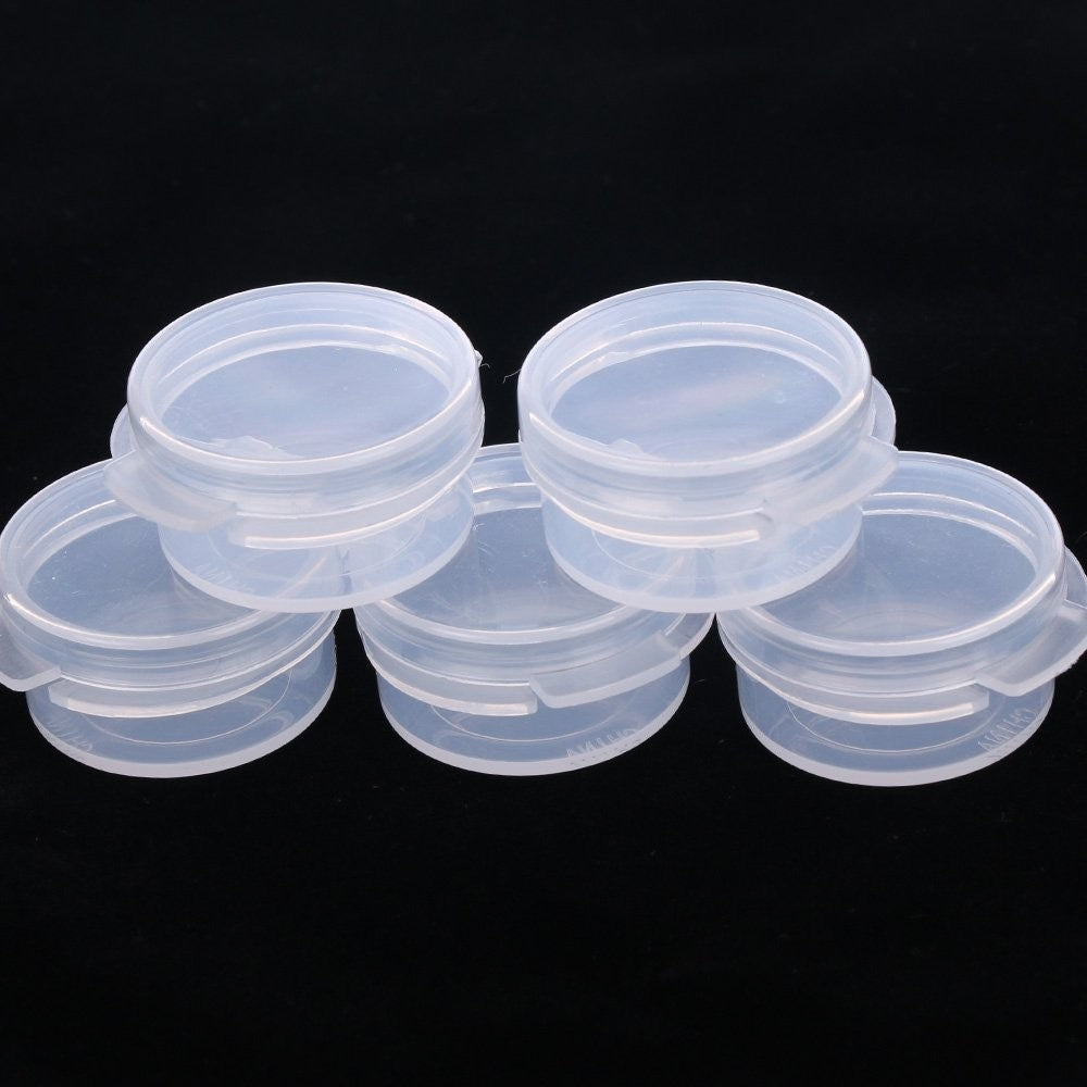 5g Empty Clear Cosmetic Jars with Snap Lids – 50 Pack Portable Mini Containers