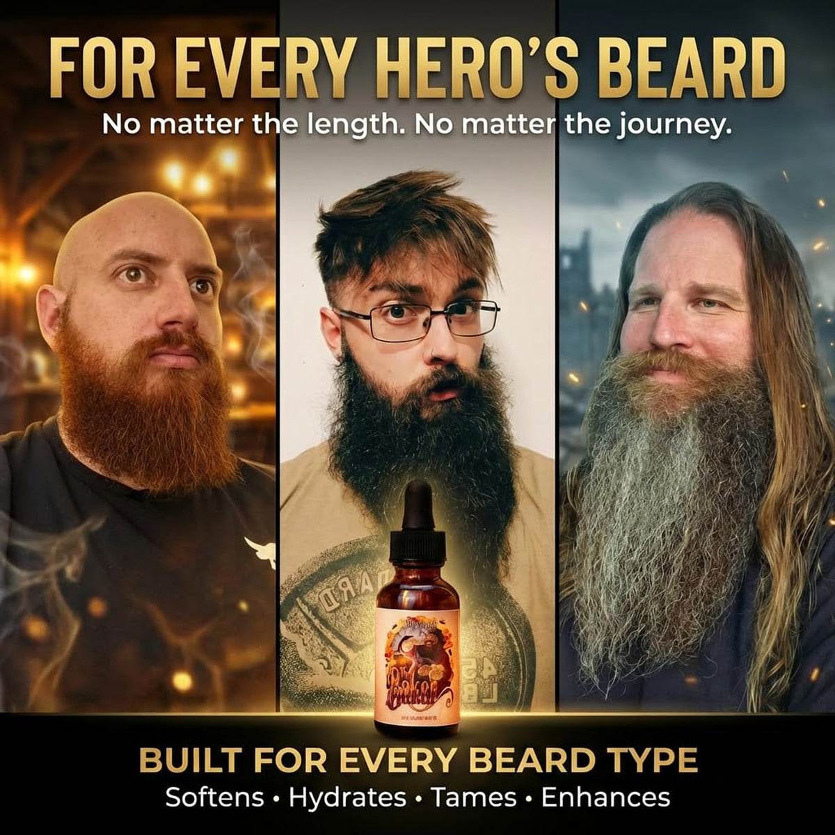Men's Beard Oil with Jojoba, Argan & Vitamin E - Softening & Nourishing, 1 Fl Oz
