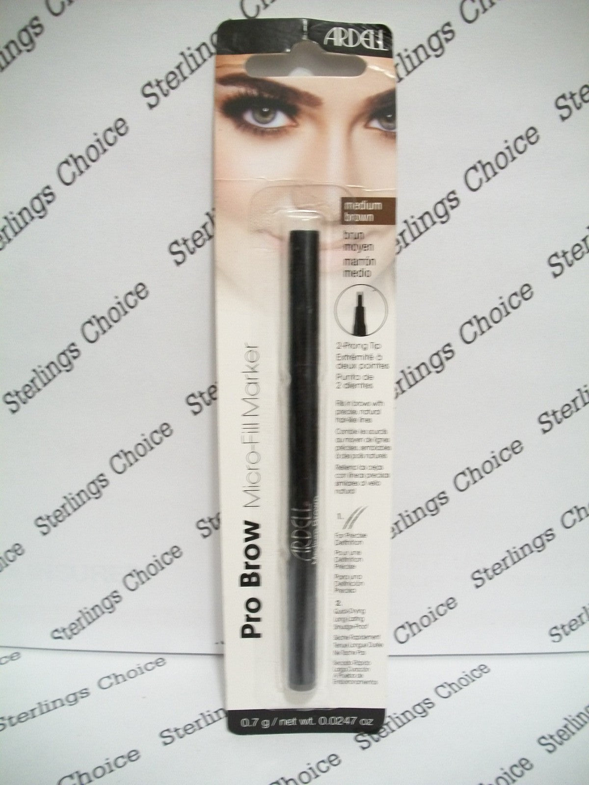 Ardell Pro Brow Micro Fill Marker - Medium Brown Eyebrow Pen