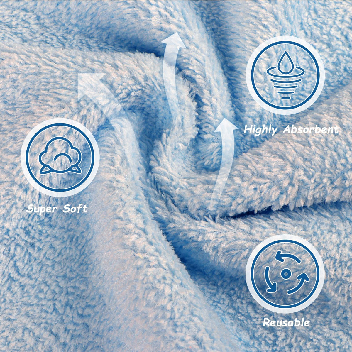 Makeup Remover Cloths - Ultra Soft Reusable Facial Cleansing Pads, Pack of 24