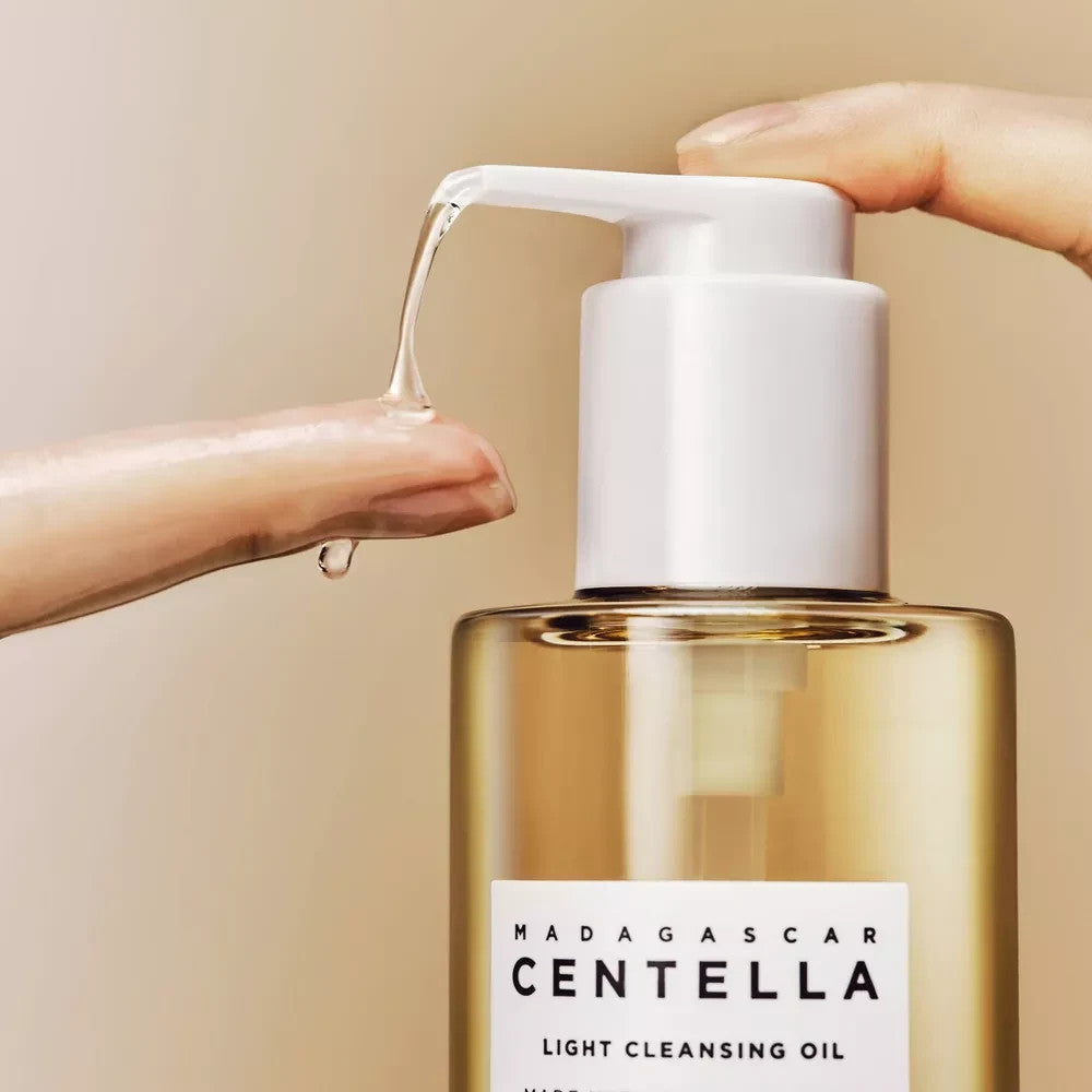 Gentle Centella Facial Cleansing Oil Set with Plant Oils & Reusable Cotton Pads
