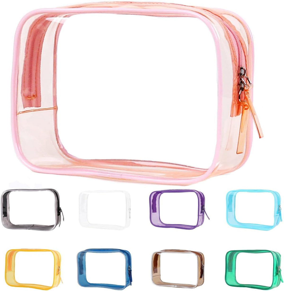 Clear TSA Approved Travel Toiletry Bag - Small Waterproof Cosmetic Organizer