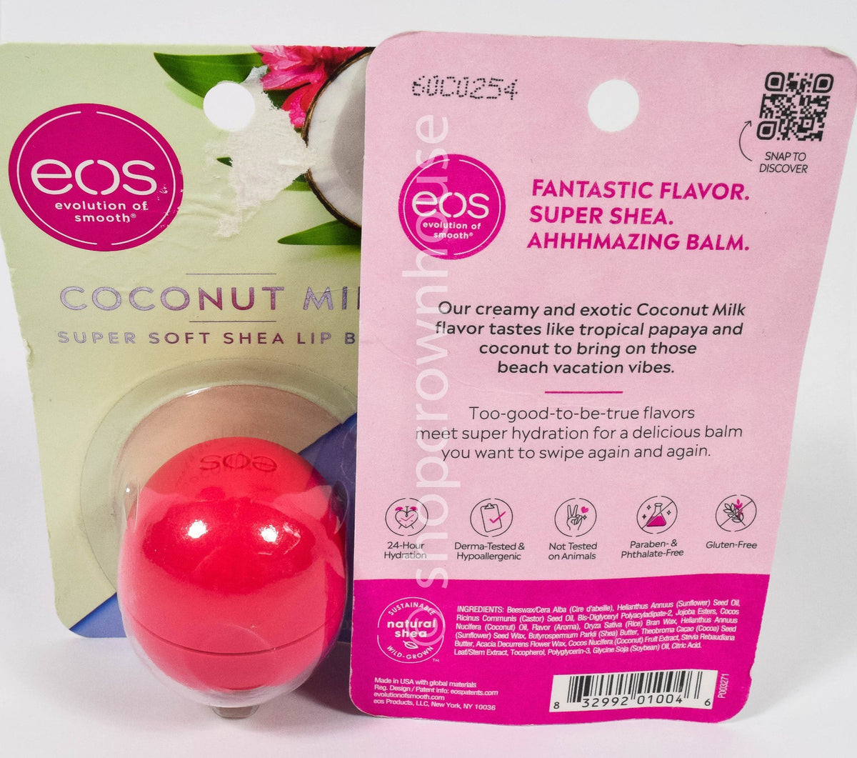 Organic Coconut Milk Lip Balm Set - Hydrating & Nourishing 0.25oz