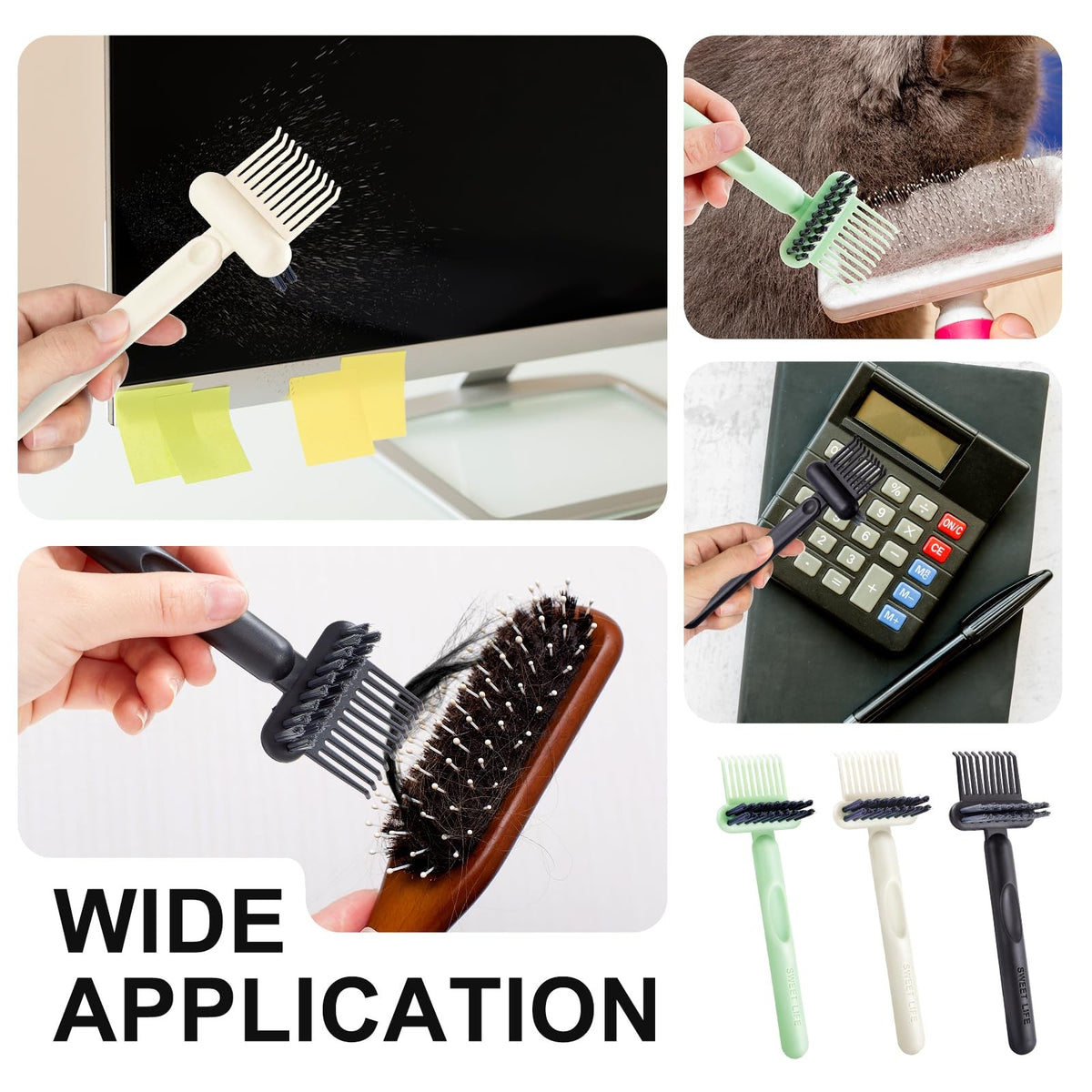Hair Brush Cleaning Tool Dual-Function Hairbrush Cleaner for All Brushes