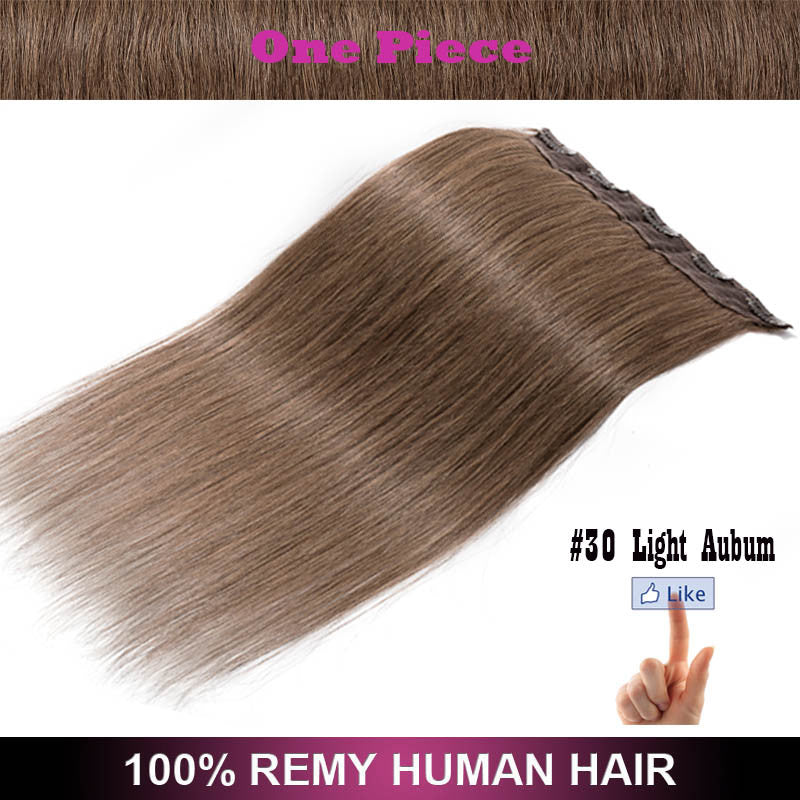 Full Head Clip-In Hair Extensions - Remy Human Hair, Seamless 3/4 Piece