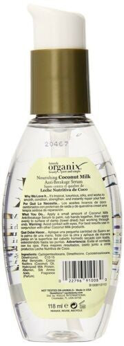 OGX Nourishing Coconut Milk Hair Serum - Anti Breakage & Repair, 4oz