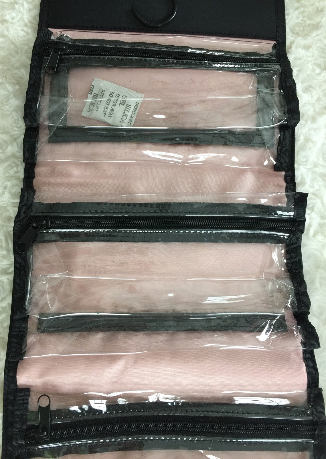 Full Size Black Travel Makeup Organizer Roll Up Bag - New