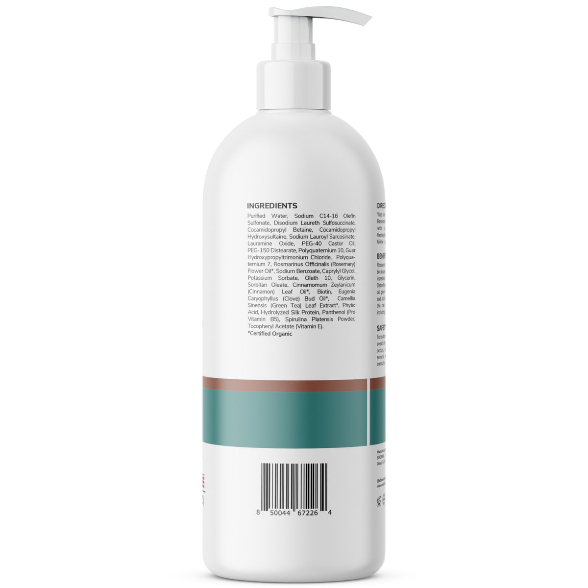 Organic Rosemary Shampoo with Biotin for Hair Loss & Thickening - 16 oz, Pack of 3