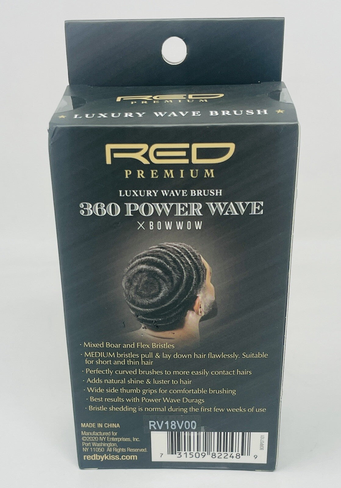 Red Luxury Curved Power Wave Brush - Natural Medium Hair Styling Tool