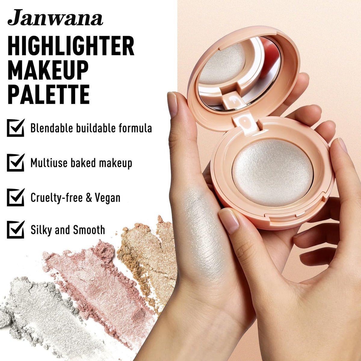 Highlighter Makeup Powder Pearl White 1 Ounce – Multiuse Radiant Glow