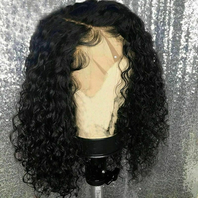 18 Inch Lace Front Human Hair Wigs Pre Plucked Wavy Brazilian Wig