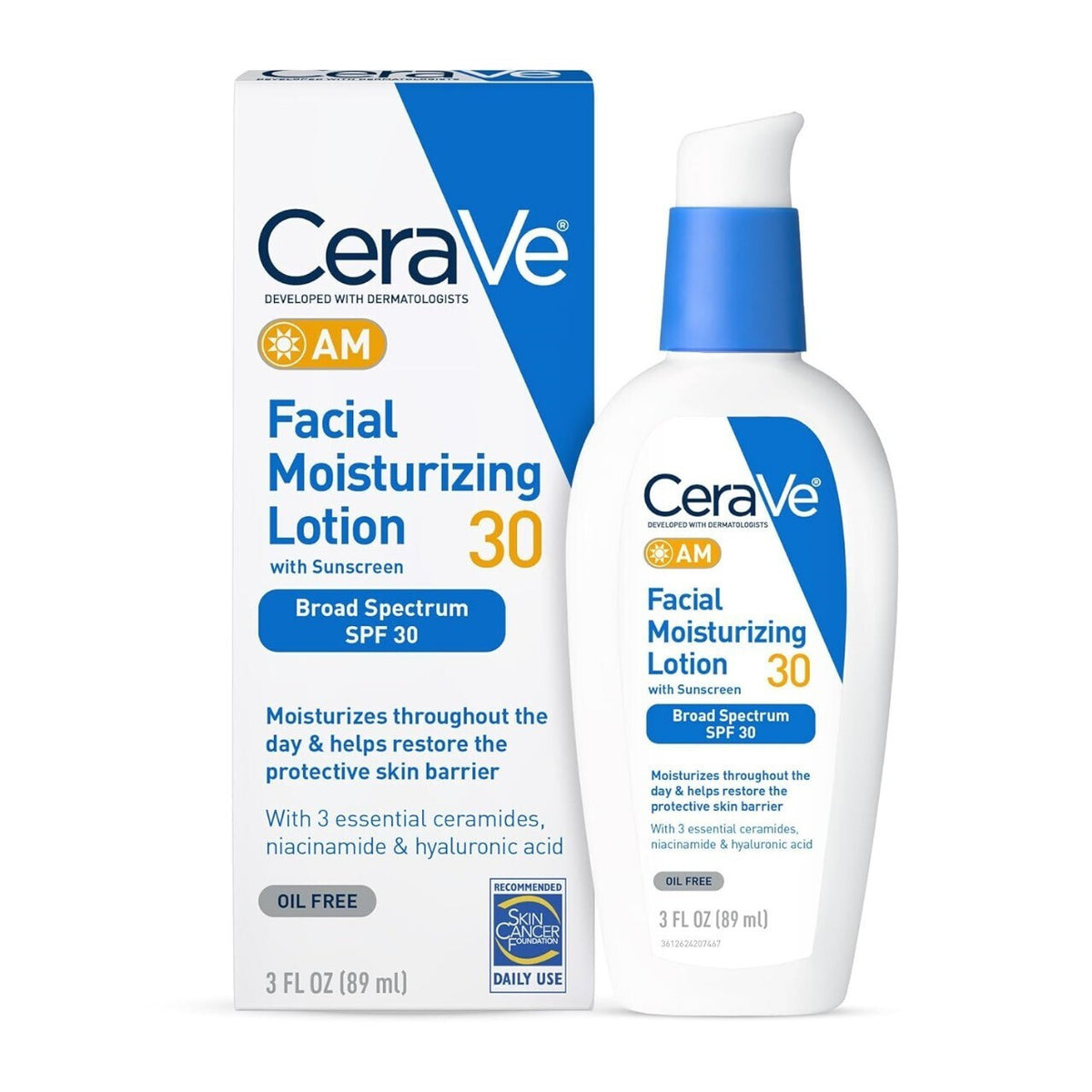 AM Facial Moisturizing Lotion with SPF 30 Sunscreen, 3 Oz