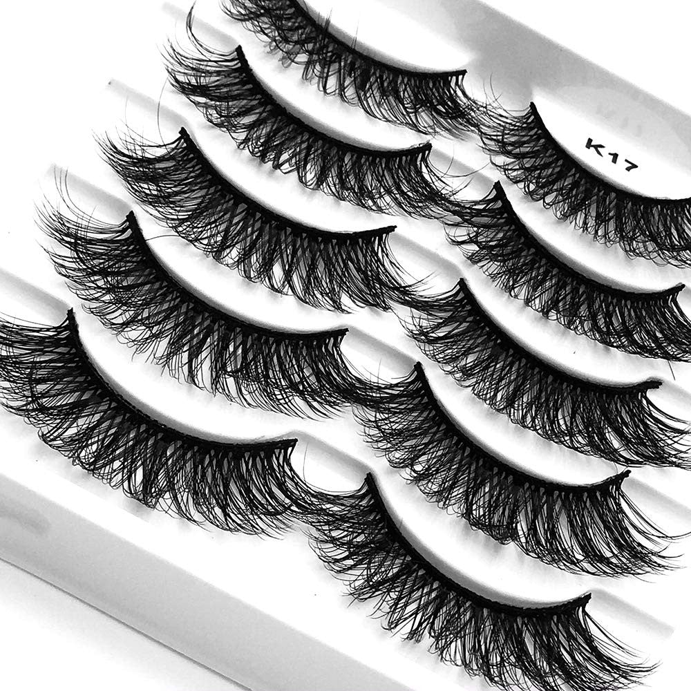 3D Mink False Eyelashes Natural Wispy 10 Pairs - Handcrafted for Glamorous Look