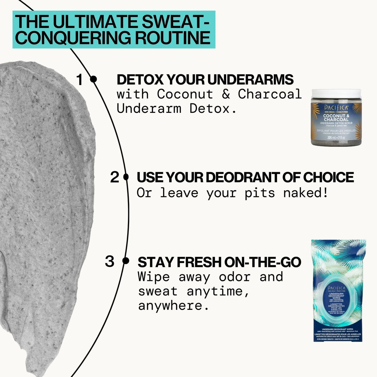 Pacifica Coconut & Charcoal Underarm Detox Scrub Exfoliant