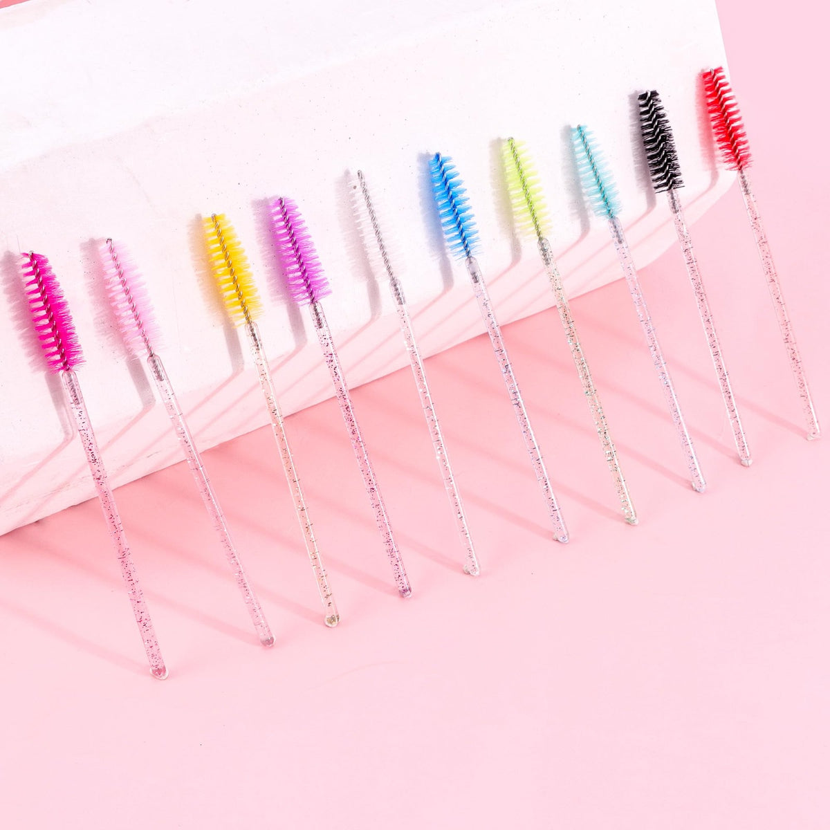 500PCS Eyelash & Eyebrow Brush Spoolies - Lash Extension & Makeup Tool