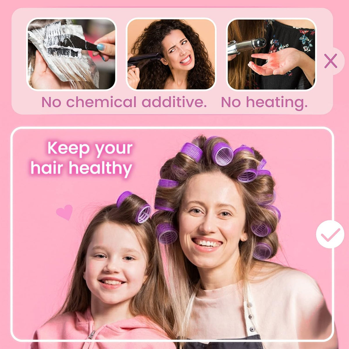 Self-Grip Hair Curlers Set - 21 Pieces for All Hair Types, Volume & Curling
