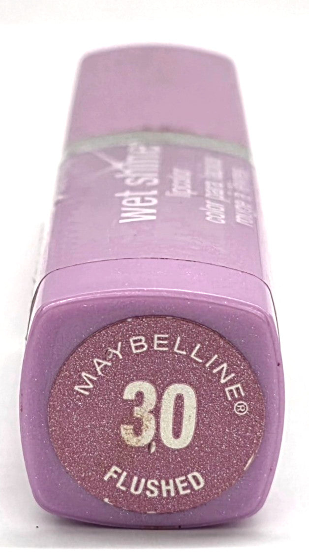 Maybelline Wet Shine Lip Color 30 Flushed Lipstick - Moisturizing Glossy Finish