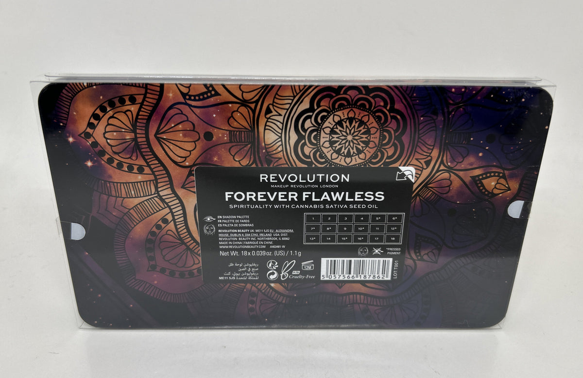 Makeup Revolution Flawless Eyeshadow Palette Spirituality 18 Shades - New