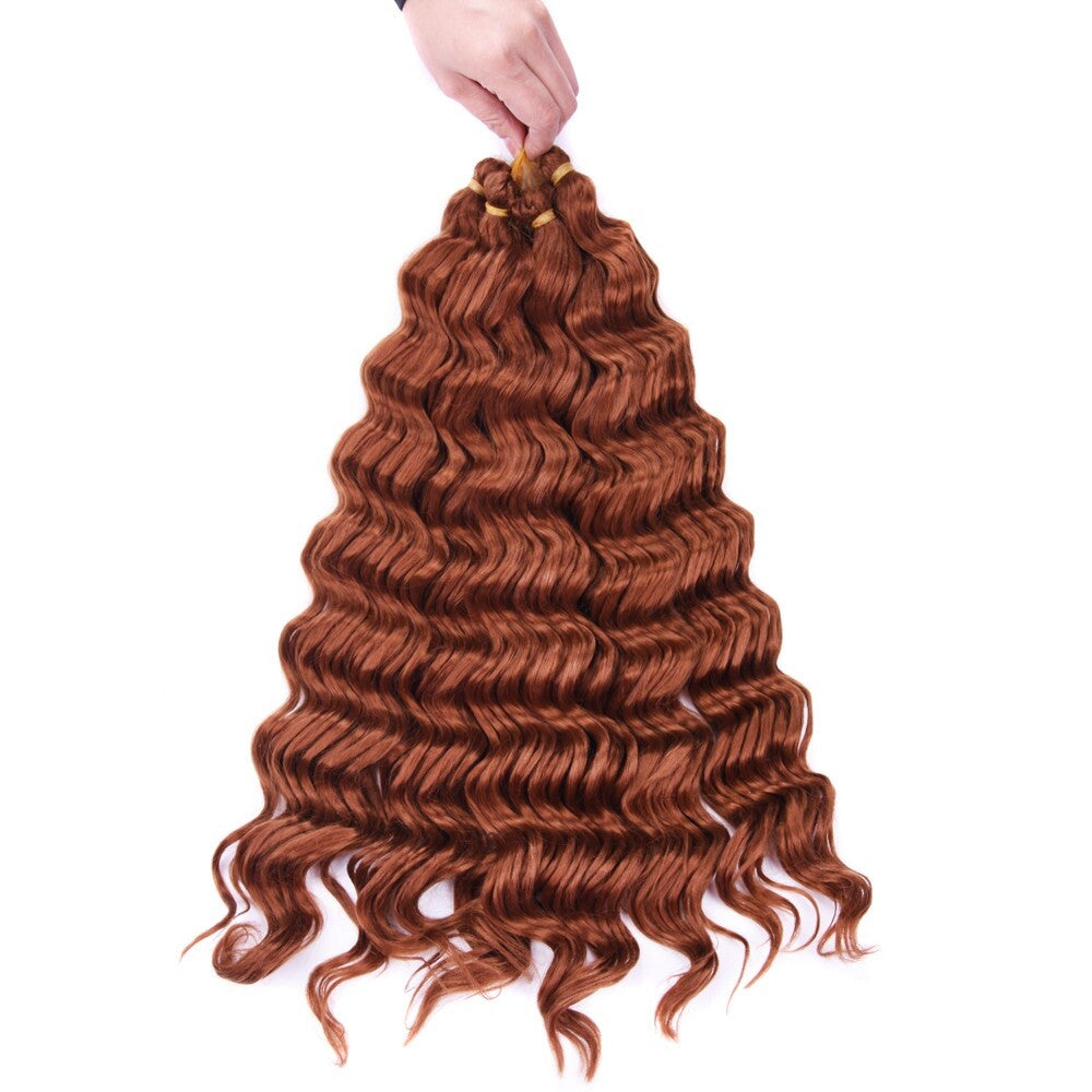 Synthetic Deep Wave Braiding Hair Bulk 18 Inch for Box Braids & Twists