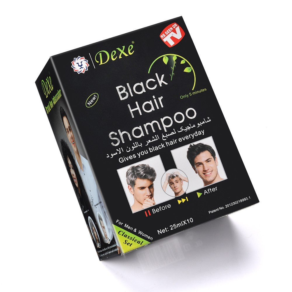 Black Hair Shampoo 10-Pack 25ml Instant Color