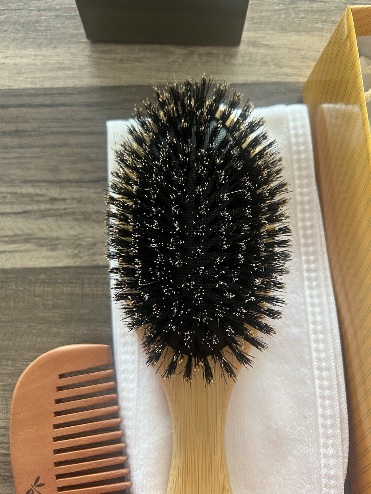 Belula Boar Bristle Hair Brush Set - 4 Piece Natural Hair Care Kit