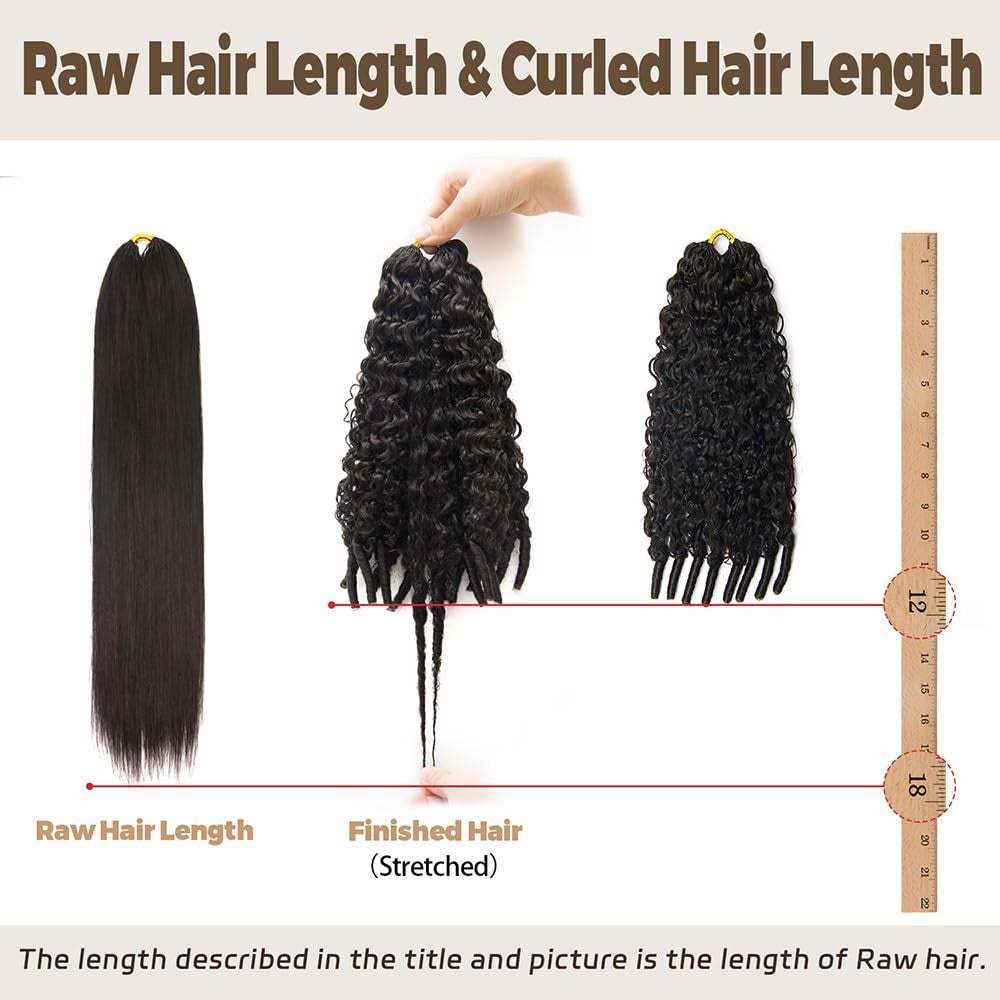 Kinky Straight Crochet Hair - 18 Inch, 120g Human Hair Extensions