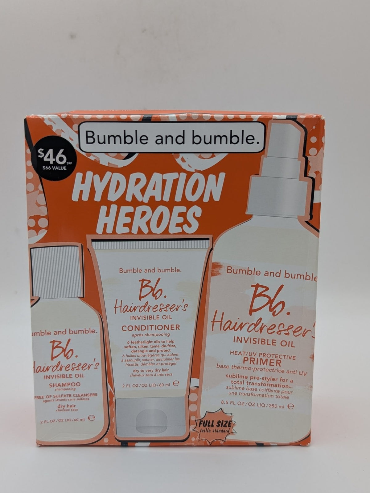 Bumble and Hydration Heroes 3pc Invisible Oil Shampoo Conditioner