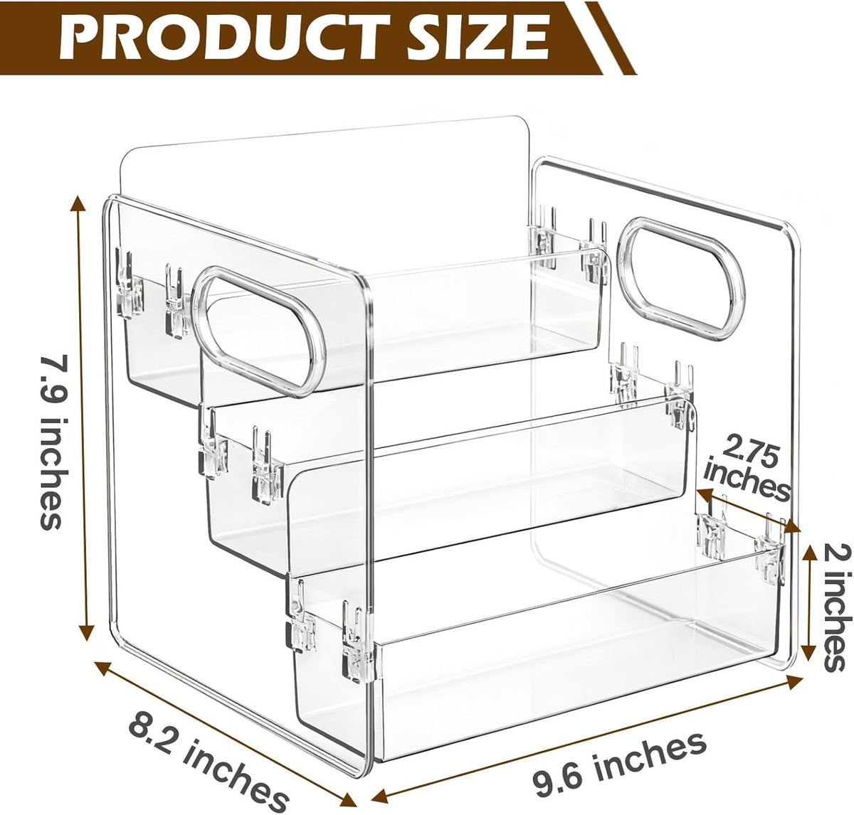 Bathroom Counter Cosmetic Organizer with Multi-Tier Storage Shelf for Makeup Perfume & Skincare