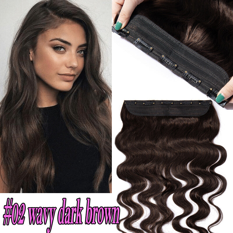 Clip-In Human Hair Extensions Thick & Full Head - Straight or Wavy
