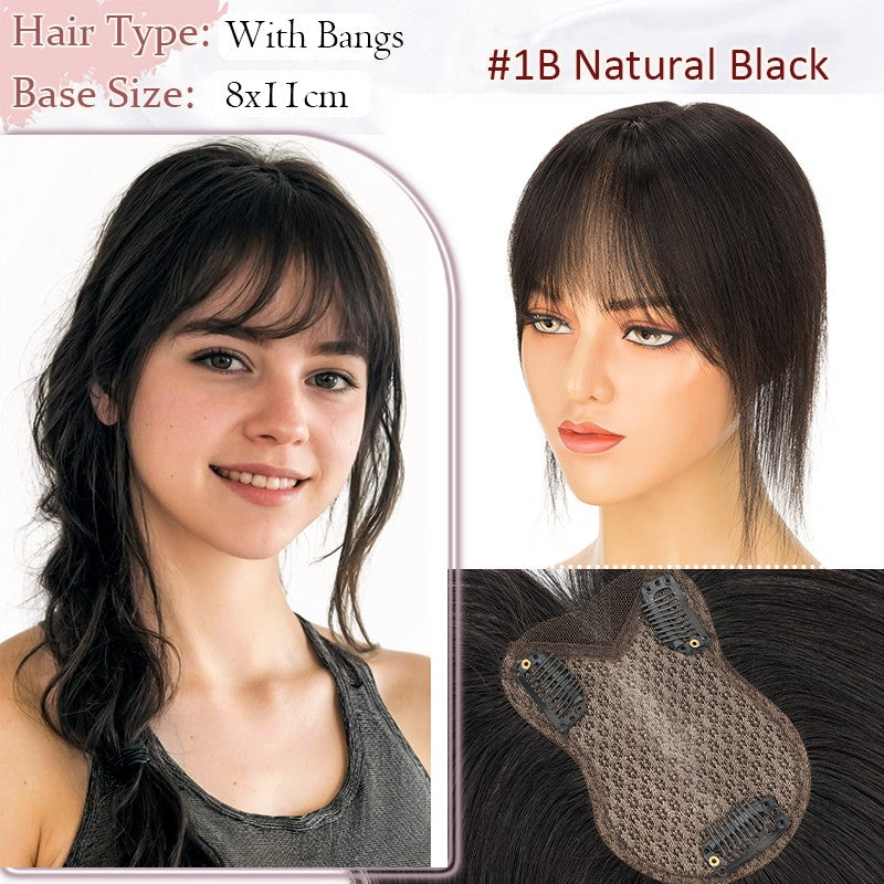 Women Clip-in Hairpiece for Hair Loss & Volume - 100% Remy Human Hair