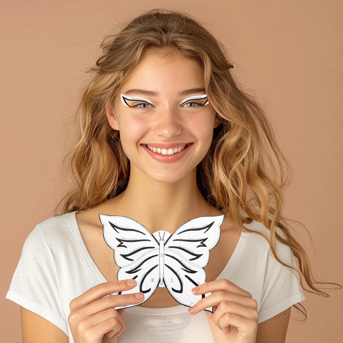 Butterfly Eyeliner Stencil Set - 6 Sheets Quick Standard Pink