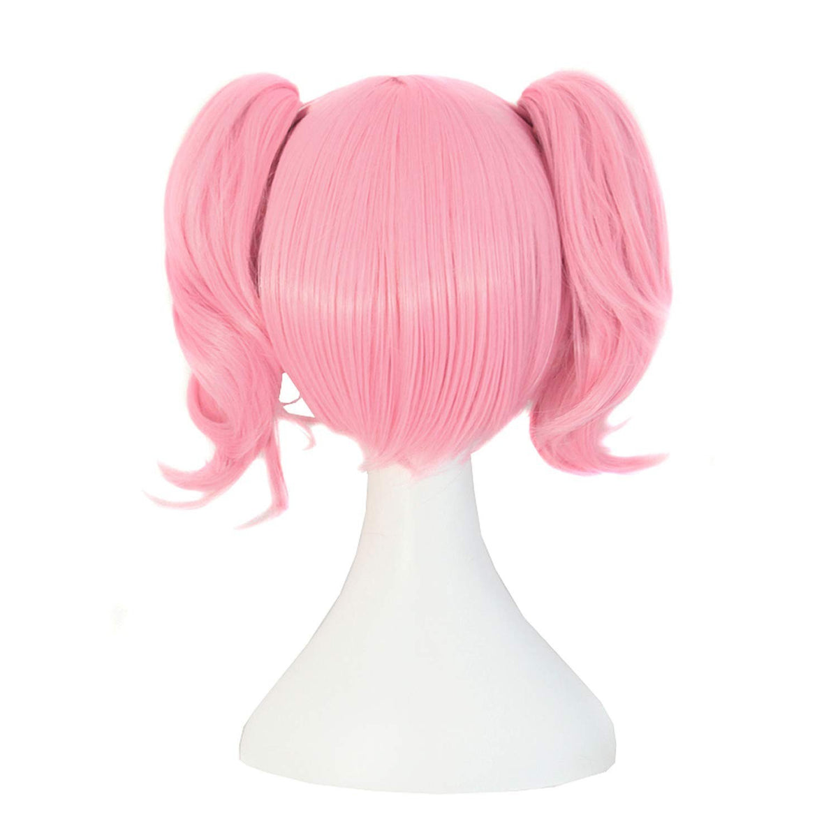 Pink Cosplay Wig 35cm Heat Resistant & Adjustable Fit for Halloween & Costume