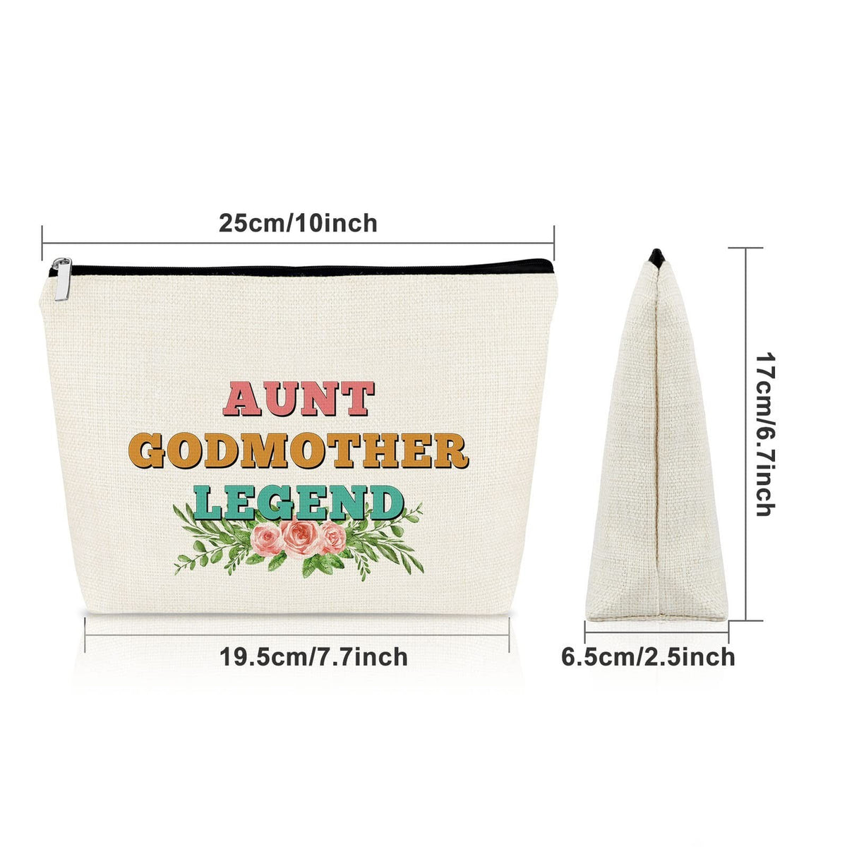 Aunt Godmother Makeup Bag - Gift for Birthday, Mother's Day & Holidays